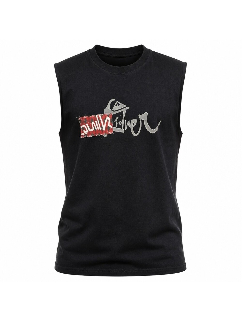 Quiksilver Black Sleeveless Graphic Tank Top Size L